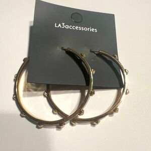 NWT Studded open hoop earrings